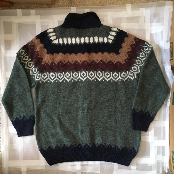 EUC Alpaca Connection Button Up Cardigan Sweater Fair Isles. - Picture 4 of 4